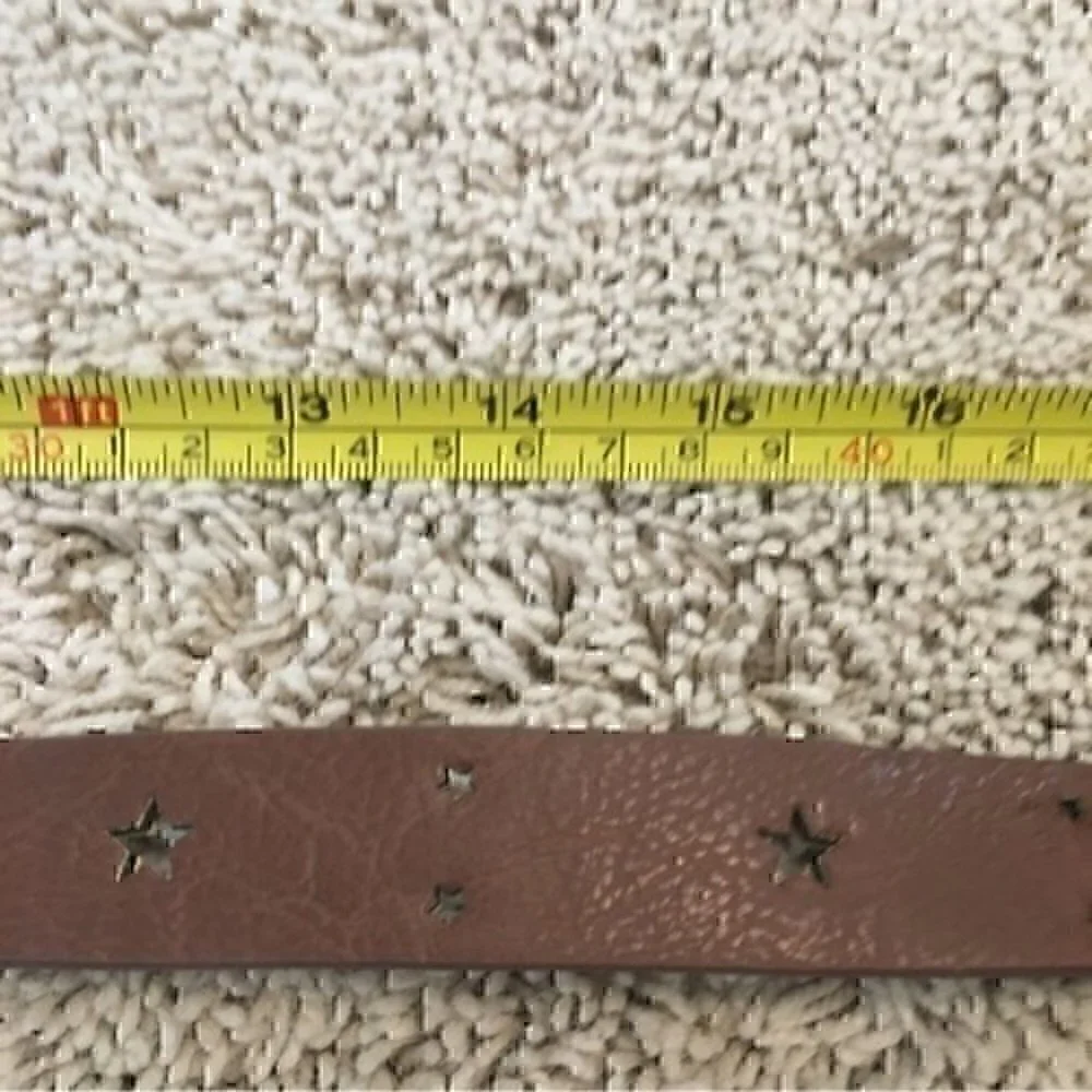 Girls size large brown cutout star belt